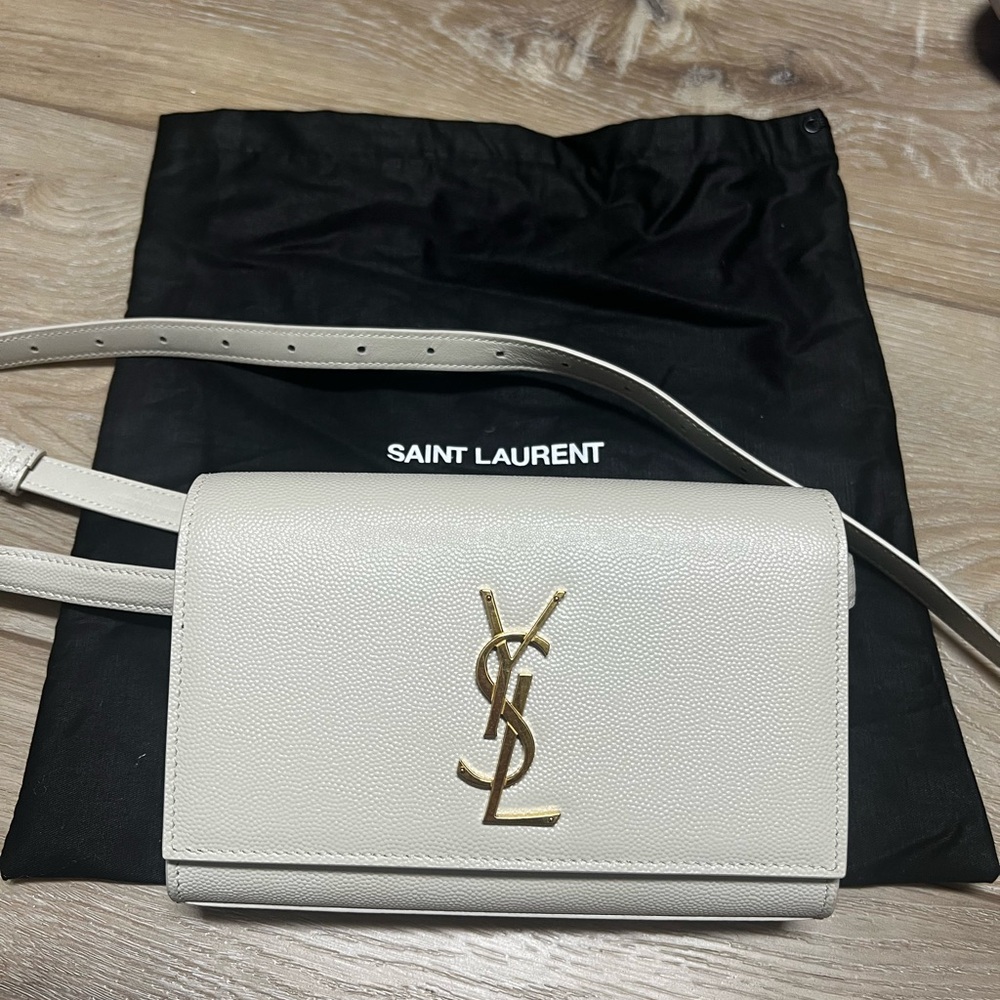 Saint Laurent Cream Crossbody Bag